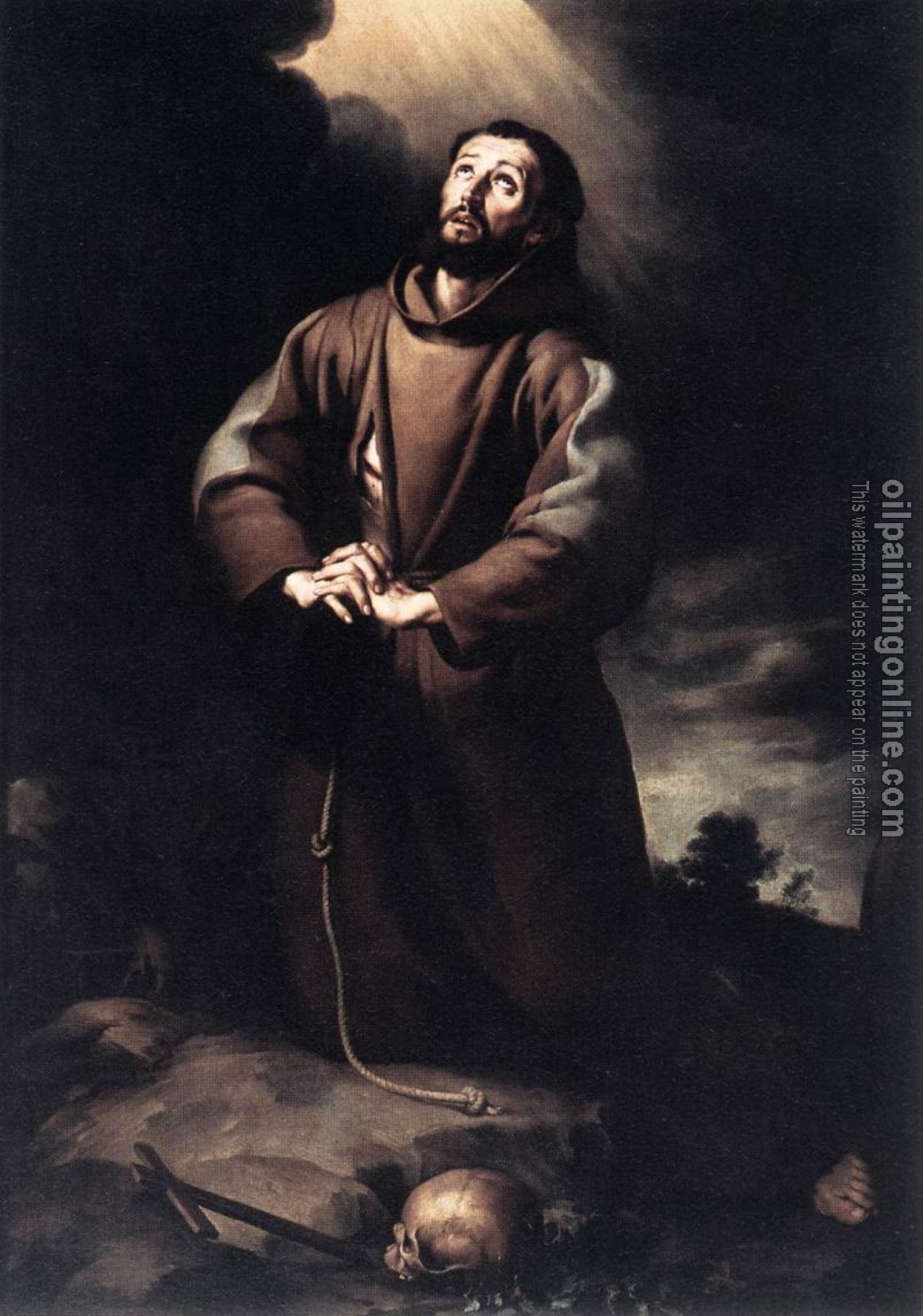 Murillo, Bartolome Esteban - St Francis of Assisi at Prayer